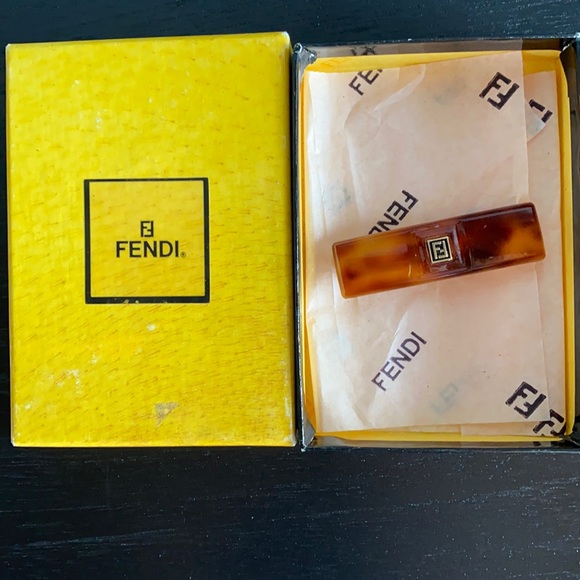 Fendi Accessories - Rare vintage Fendi FF Tortoise Barrette